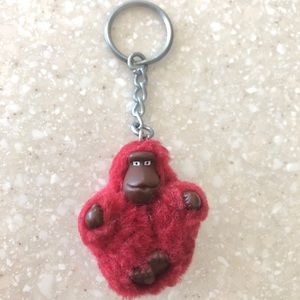 NEW Kipling Gorilla Monkey Dorien Keychain RED Bag